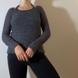Cozy open knit grey Arie sweater size small